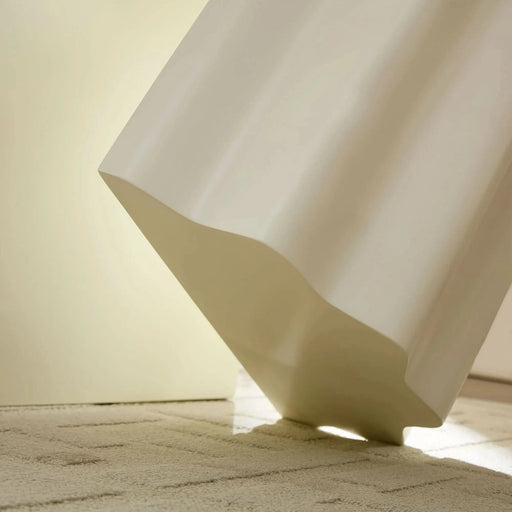 2PCS Set Side Table,Wavy Edges Design Fiberglass Coffee Table for Living Room,Bedroom,Modern Design End Table for Apartment,No Need Assembly Default -DTYStore