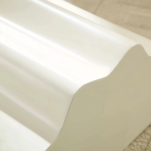 2PCS Set Side Table,Wavy Edges Design Fiberglass Coffee Table for Living Room,Bedroom,Modern Design End Table for Apartment,No Need Assembly Default -DTYStore