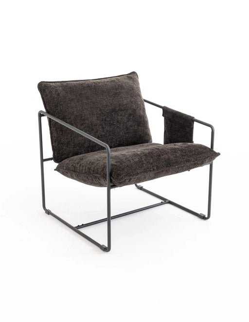 2 Chairs in 1 Box, Upholstered hanging armchair with arm pocket metal frame, crushed foam cushions and skin-friendly braid for living room and bedroom. Dark Gray Default -DTYStore