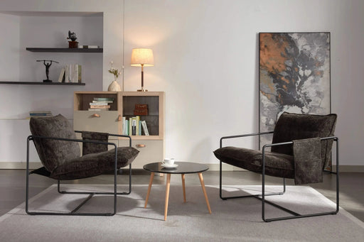 2 Chairs in 1 Box, Upholstered hanging armchair with arm pocket metal frame, crushed foam cushions and skin-friendly braid for living room and bedroom. Dark Gray Default -DTYStore