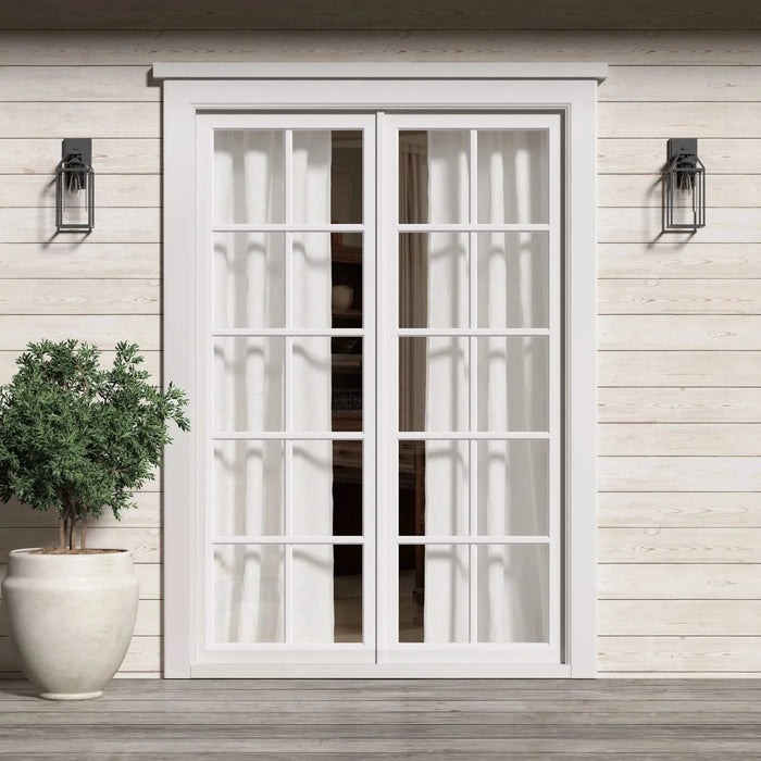 2 PCS 52x108' Rod Pocket with Back Tab Privacy Curtain Pair White Default -DTYStore