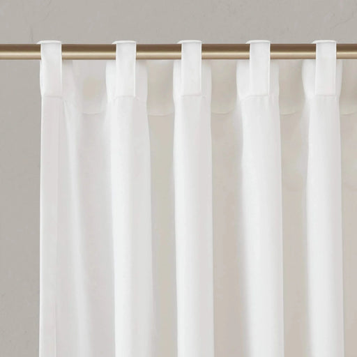 2 PCS 52x108' Rod Pocket with Back Tab Privacy Curtain Pair White Default -DTYStore