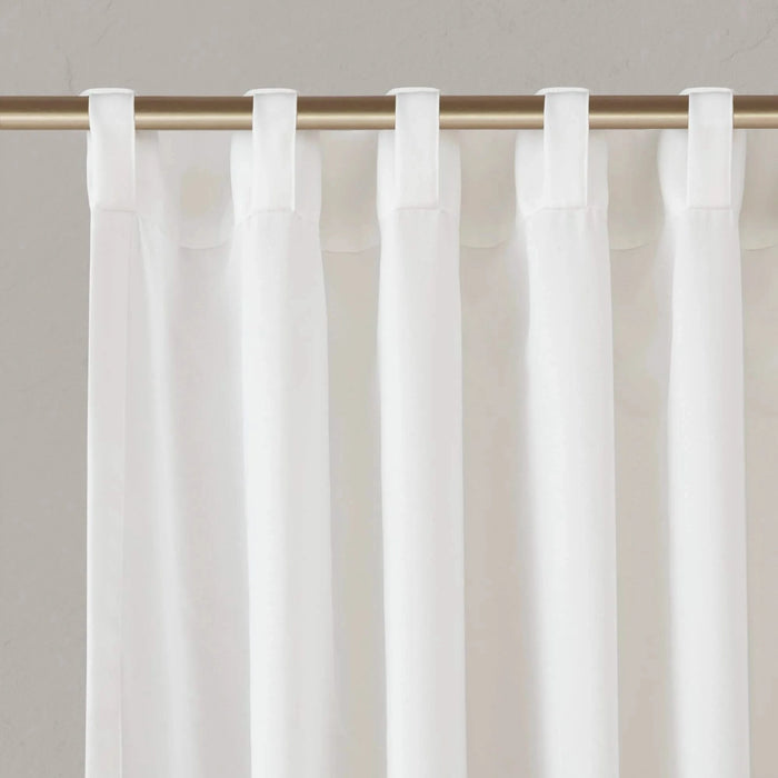 2 PCS 52x108' Rod Pocket with Back Tab Privacy Curtain Pair White Default -DTYStore