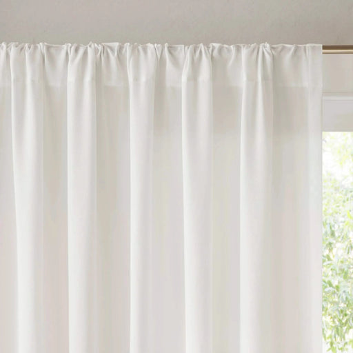 2 PCS 52x120' Rod Pocket with Back Tab Privacy Curtain Pair White Default -DTYStore