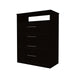 2 Piece Bedroom Set, Kairo Dresser + Capri Three Drawer Dresser, Black Default -DTYStore