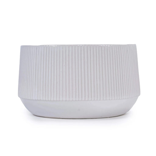 2 Pieces Ceramic Flowerpot, Modern Planter for Patio, Garden or Windowsills - Gloss White Default -DTYStore