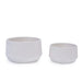 2 Pieces Ceramic Flowerpot, Modern Planter for Patio, Garden or Windowsills - Gloss White Default -DTYStore