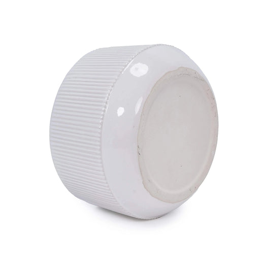 2 Pieces Ceramic Flowerpot, Modern Planter for Patio, Garden or Windowsills - Gloss White Default -DTYStore