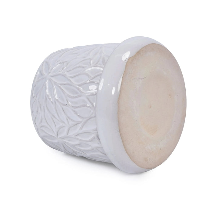2 Pieces Ceramic Planter Pot, Modern Indoor Outdoor Flowerpot for Patio, Garden, or Windowsills - Gloss White Decor, Decor & Pillows, Garden & Planters, Outdoor, Pots & Planters, searchfilter_Decor & Pillows, searchfilter_Outdoor| DTY Store