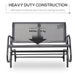 Outsunny 2-Person Outdoor Glider Bench, Patio Double Swing Rocking Chair Loveseat w/Powder Coated Steel Frame for Backyard Garden Porch, Gray - DTYStore