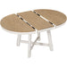 Farmhouse Round Extendable Dining Table with 16" Leaf Wood Kitchen Table - DTYStore