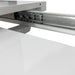 47.25''-63'' Modern White Glossy Dining Table for 4-6 People, Extendable Dining Table with Crossed Metal Base and Stainless Steel Tubes, Large Dining Table White(Same SKU:W757P16040) - DTYStore