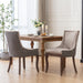 Furniture, Ultra Side Dining Chair, Thickened fabric chairs with neutrally toned solid wood legs, Bronze nail head, Set of 2, Beige and Patterned,SW2207BG - DTYStore