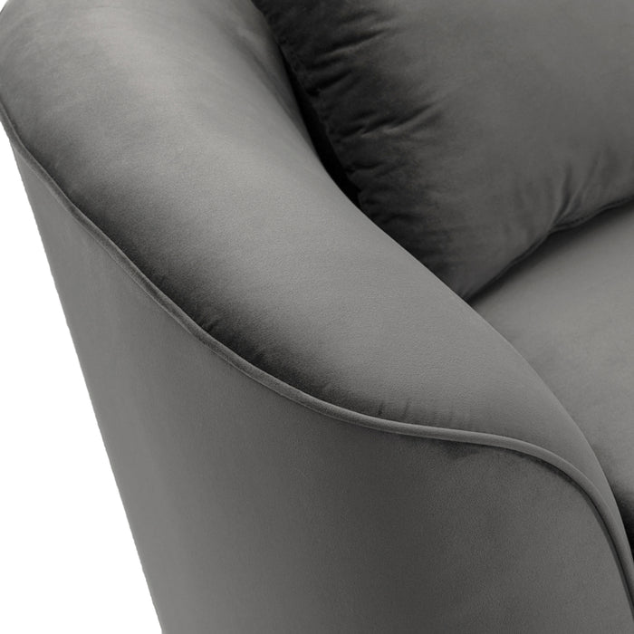 87" Curved Contemporary Sofa in Sleek Grey: Plush Seating, Streamlined Design, and Durable Frame – Ideal for Stylish Living Spaces