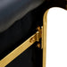Luxury Simple Arch Chair - Set of 2 BLACK PU Material High Resilience Dining Chair with Arched Metal Gold Leg. - DTYStore