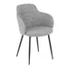 Boyne Industrial Chair in Black Metal and Grey Noise Fabric by LumiSource - DTYStore
