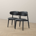 Korbin Black Vegan Leather Dining Chair (Set Of 2) - DTYStore