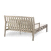 Outdoor Daybed, Patio Daybed with Four Pillows, Wooden Outdoor Bed with Curved Armrests for Poolside, Backyard, Garden (Gray+Beige Cushion) - DTYStore