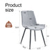 Comfortable Linen-Cotton Dining Chair Set - Six Pieces in Light Gray.Integrated Seat and Backrest,Linen-Cotton Material,Curved Widened Cushion Design For More Comfort. - DTYStore