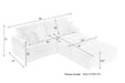 82 inches beige corduroy sofa, two storage feet +4 throw pillows, create a living room, office fashion new darling! - DTYStore