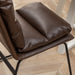 Milos Contemporary Upholstered Dining Chairs, Set of 2, Antique Brown - DTYStore