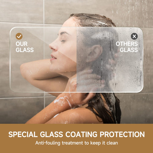 Aluminum Frame Double Sliding Soft-Close Shower Door with Chrome Finish, 1/4 Inches Tempered Glass and Dual 304 Stainless Steel Handles, 56-60 inches W x 72 inches H - Image 12