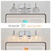 Brushed Nickel Finish Vintage Crystal Vanity Light - Elegant 3-Light Bathroom Mirror Fixture with Clear Glass Shades - DTYStore