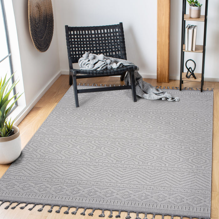 DTY Signature Collection 8X10 White /Geometric Indoor/Outdoor Area Rug - DTYStore
