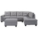 Orisfur. Reversible Sectional Sofa Space Saving with Storage Ottoman Rivet Ornament L-shape Couch for Large Space Dorm Apartment - DTYStore