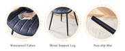Extended Seat Cushion PU Black Dining Chair Set - Four Pieces,Ergonomic Design.Smooth line design,Integral metal leg structure,Can integrate well into various modern home decoration styles. - DTYStore