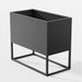 36*18*18 inch Large Metal Rectangular Planter with Shelves and Drainage Holes for Indoor/Outdoor Use, Perfect for Tall Plants, Flowers, or Shrubs in High-Traffic Areas - DTYStore