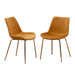 Aufurr Modern Velvet Dining Chair, Set of 2, Gold - DTYStore