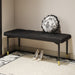 47*16 Inch Multifunctional Black Shoe Bench - Faux PU Cushion, Sturdy Metal Legs With Gold Accents.Suitable For Bedroom,Fitting room, Storage room, Dining room, and Living room,etc. - DTYStore