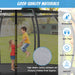12FT Trampoline for Kids with Upgraded ArcPole and Composite TopLoop for Safety Enclosure, Plus Basketball Board and 10 Ground Stakes, Outdoor Recreational Playset Balance Physical Training Trampoline - DTYStore
