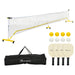 Soozier Pickleball Set with Net, Court Markers and Wheels, 22FT Portable Pickleball Net for Driveway with 4 Pickleball Paddles, 8 Pickleballs and 1 Carry Bag - DTYStore