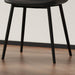 Modern Minimalist Black Dining Chair Set - Six Chairs per Box, Stable and Comfortable.Modern Mid-Century Style Upholstered Side Chairs,Spoon Shaped Chairs With Black Metal Legs. - DTYStore