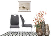 Modern Upholstery Fabric/ Chrome Dining Chair In Gray, Set of 2 - DTYStore