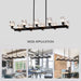 Chandelier for Dining Room, 10-Light Black Farmhouse Linear Pendant Light Fixture, Modern Crystal Hanging Lighting Chandelier for Kitchen Island, Bar, Long Table, G9 Bulb(10*G9*MAX 40W) - DTYStore