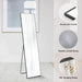 Floor Standing Mirror, Wall Mirror with Stand Aluminum Alloy Thin Frame,21''*64'',Black-rect - DTYStore