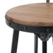 METAL CHAIR WITH WOODEN SEAT(set of 2) - DTYStore