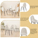 Dining Chairs Set of 4 modern kitchen dining chairs, linen padded seats, and sturdy black metal leg design (beige) dining table chairs Suitable for home and office use - DTYStore