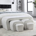 46" W Modern Contemporary Upholstered Nesting Bench, including Four nesting benches, teddy - DTYStore