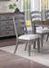 Light Grey Contemporary Style Side Chairs Set of 2pc Wooden Frame Ladder Back Design Dining Room Furniture - DTYStore