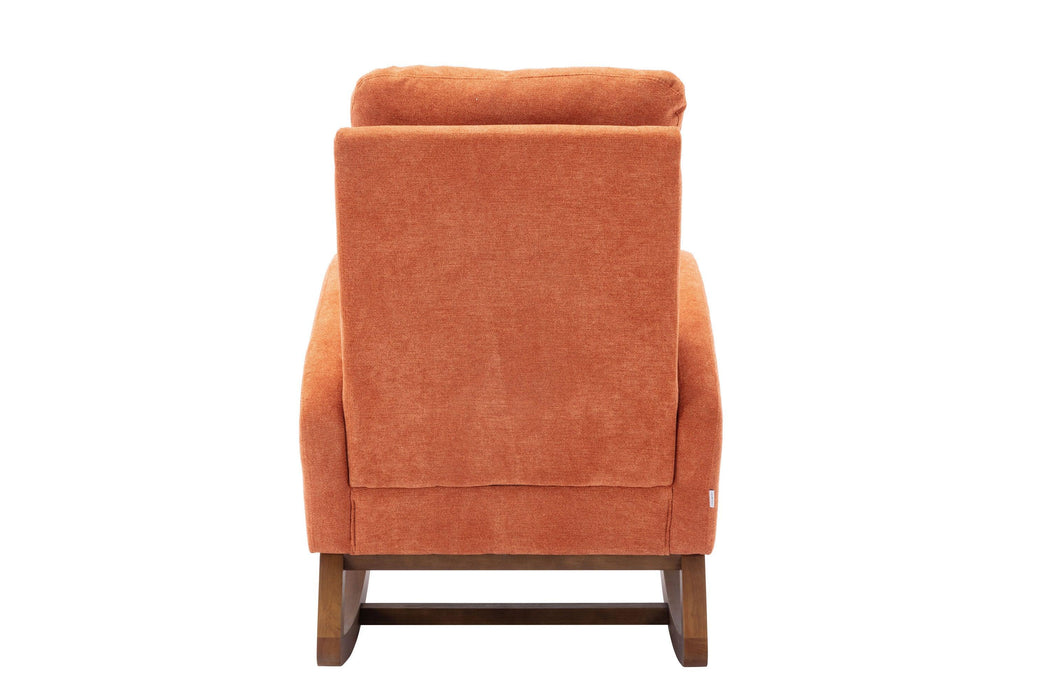 living room Comfortable rocking chair living room chair Orange - DTYStore