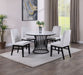 2pc Contemporary Upholstered Side Chair White Textured Fabric Upholstered High Back Cushioned Seat Wooden Dining Room Home Furniture Black Finish - DTYStore