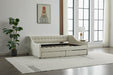 aybed Corner Bed Sofa Bed with Drawers Velvet Upholstered daybed Twin Daybed with Storage, Wood Slat Support (Beige,full,79.9'x58.2'x28.7') - DTYStore