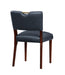 Bryson Midnight Blue Faux Leather Dining Chair - Set of 2 - DTYStore