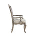 Beige and Antique Platinum Tufted Side Chair (Set of 2) - DTYStore
