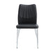 6 black dining chairs. Modern chairs from the Middle Ages. Made of PU material cushion and silver metal legs. Suitable for restaurants and living rooms - DTYStore