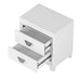 3-Pieces Bedroom Sets Queen Size Upholstered Bed with LED Lights, Nightstands and Dresser with Metal Handles and Sparkling Shiny Decoration, White - DTYStore